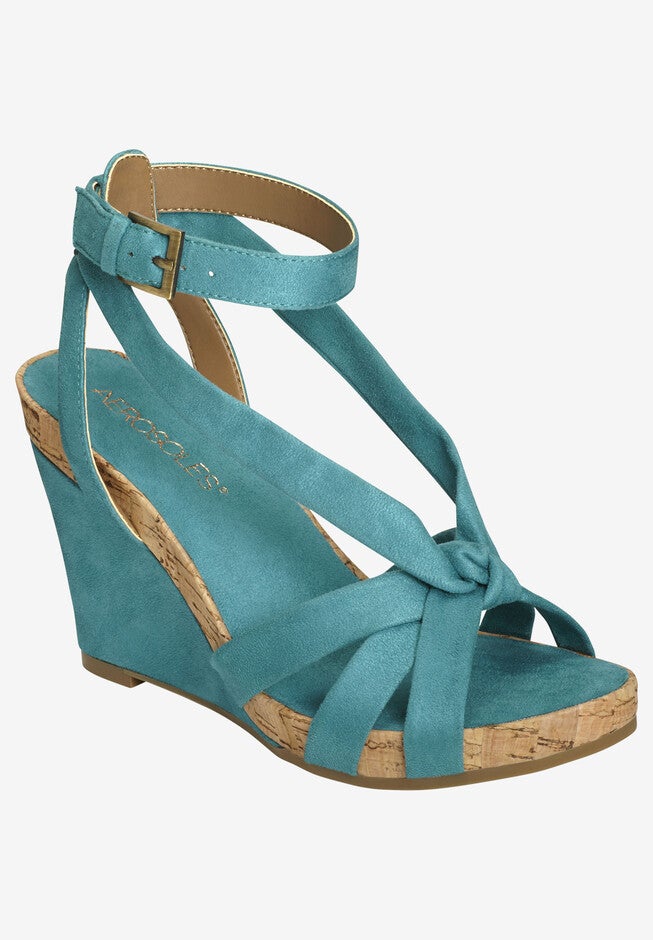 Fashion Plush Wedge   , TEAL FABRIC, hi-res image number 0