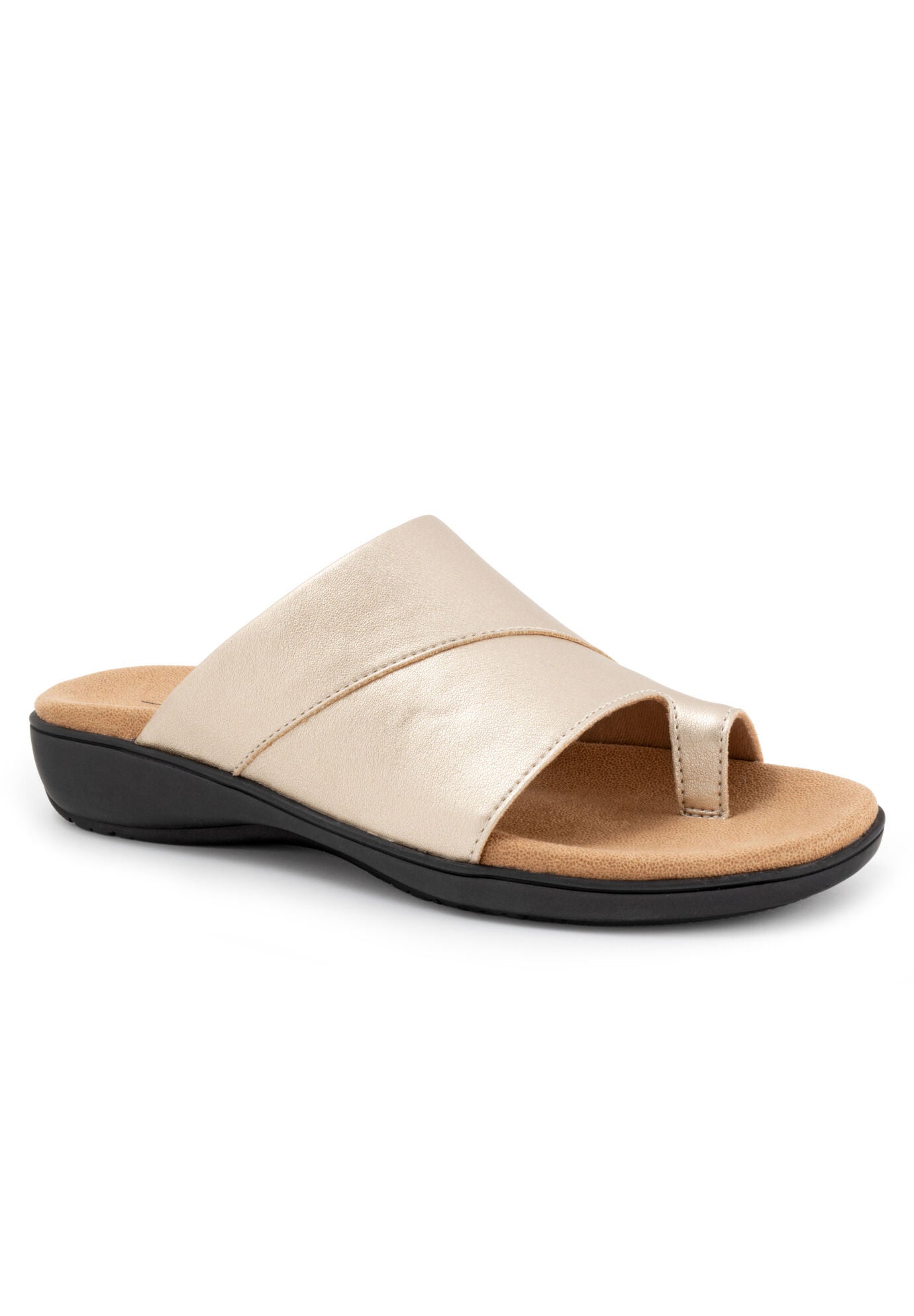 Regina Slip On Sandal, GOLD METALLIC, hi-res image number 0