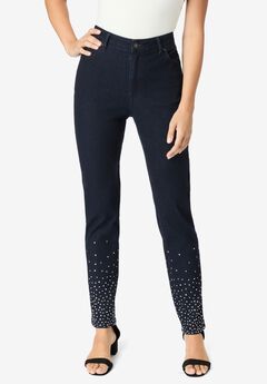 Invisible Stretch® Embellished Straight-Leg Iconic Jean