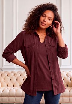 Plus Size Button Down Plaid Shirts