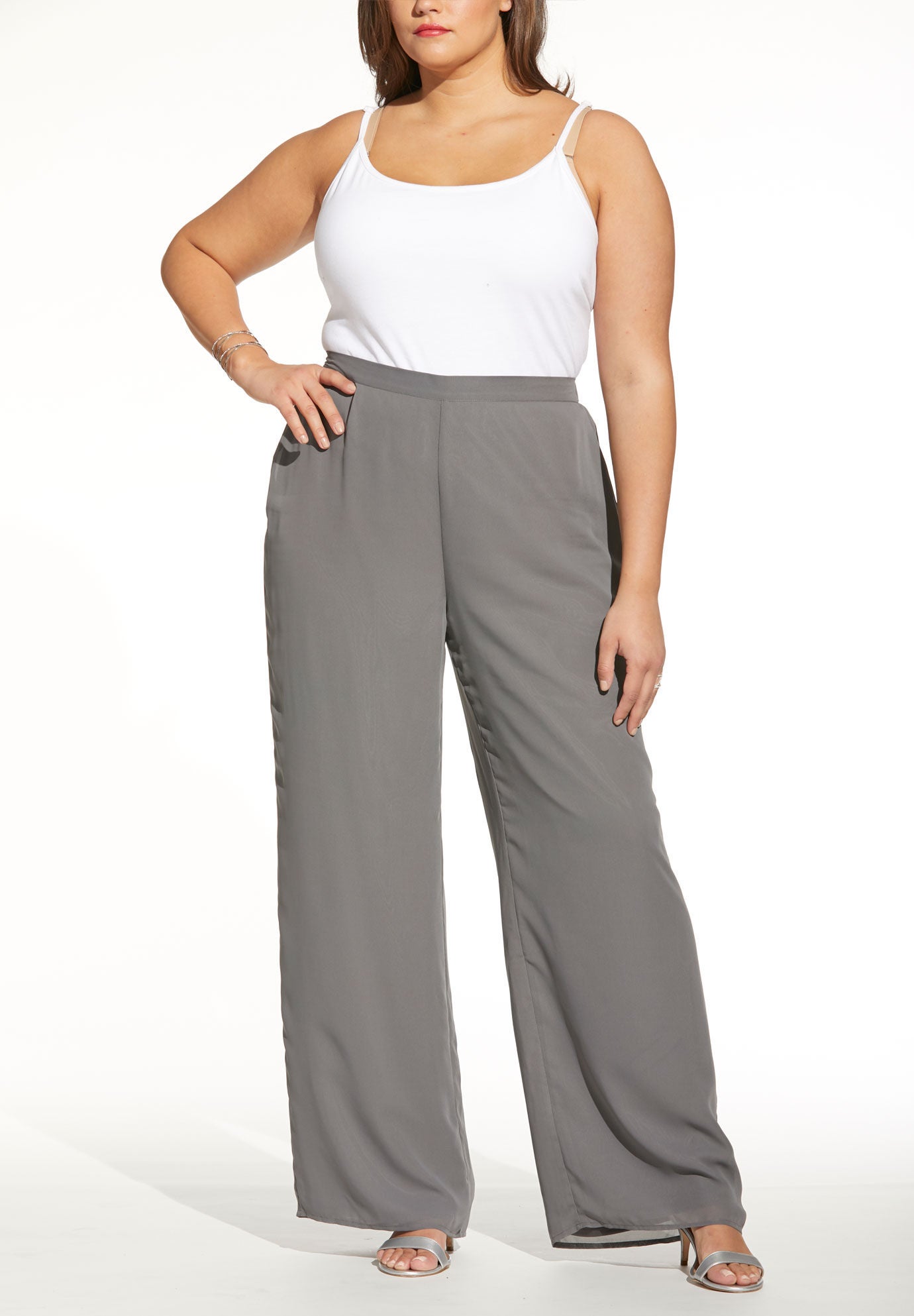 Plus size wide leg dress pants Clearance