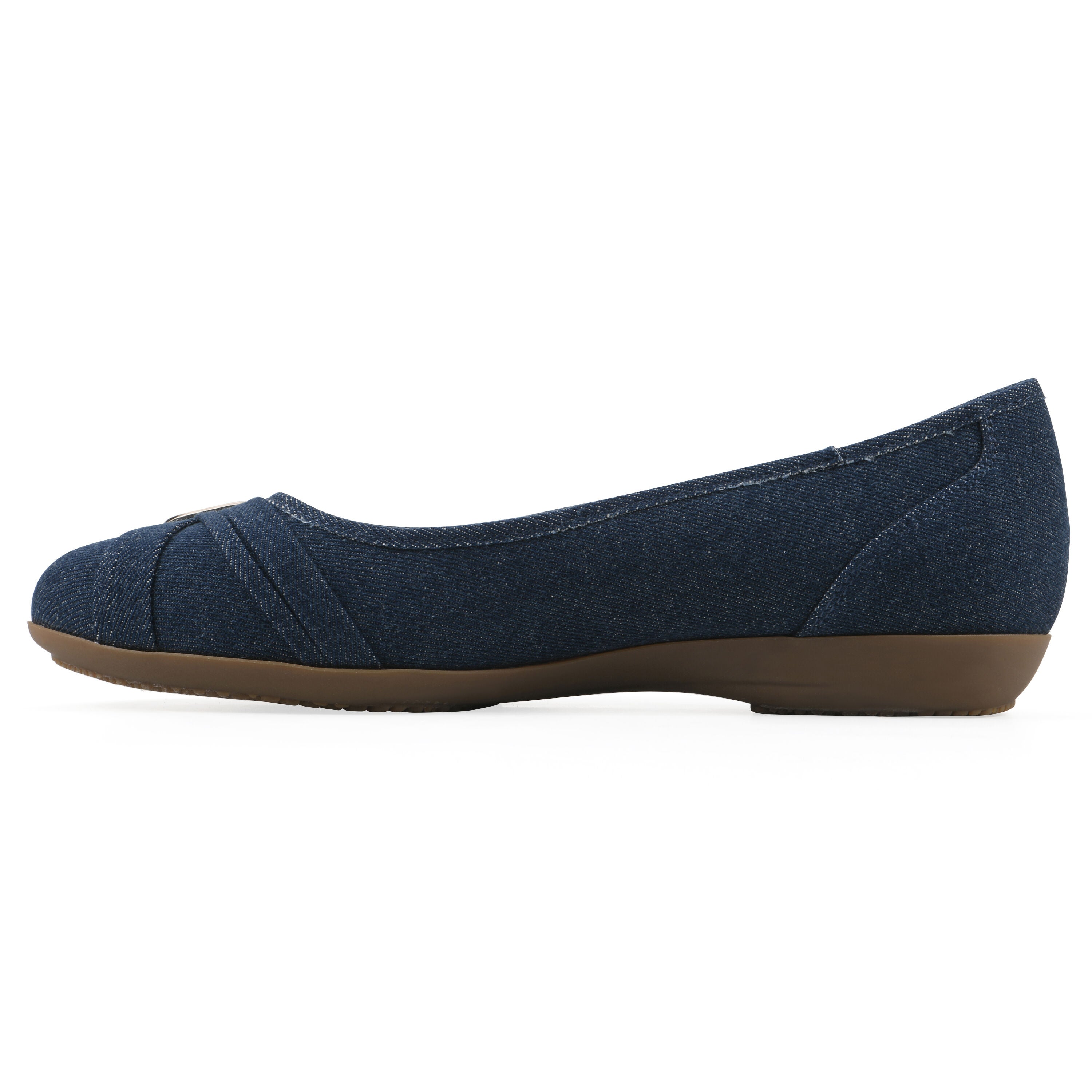 Calming Ballet Flat, DARK DENIM FABRIC, alternate image number 3
