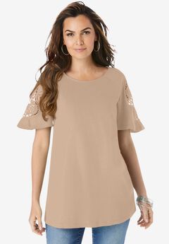 Lace-Sleeve Tee