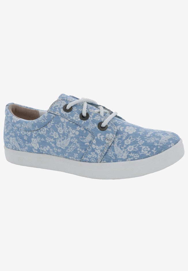 Drew Ruby Flats, BLUE FLORAL CANVAS, hi-res image number 0