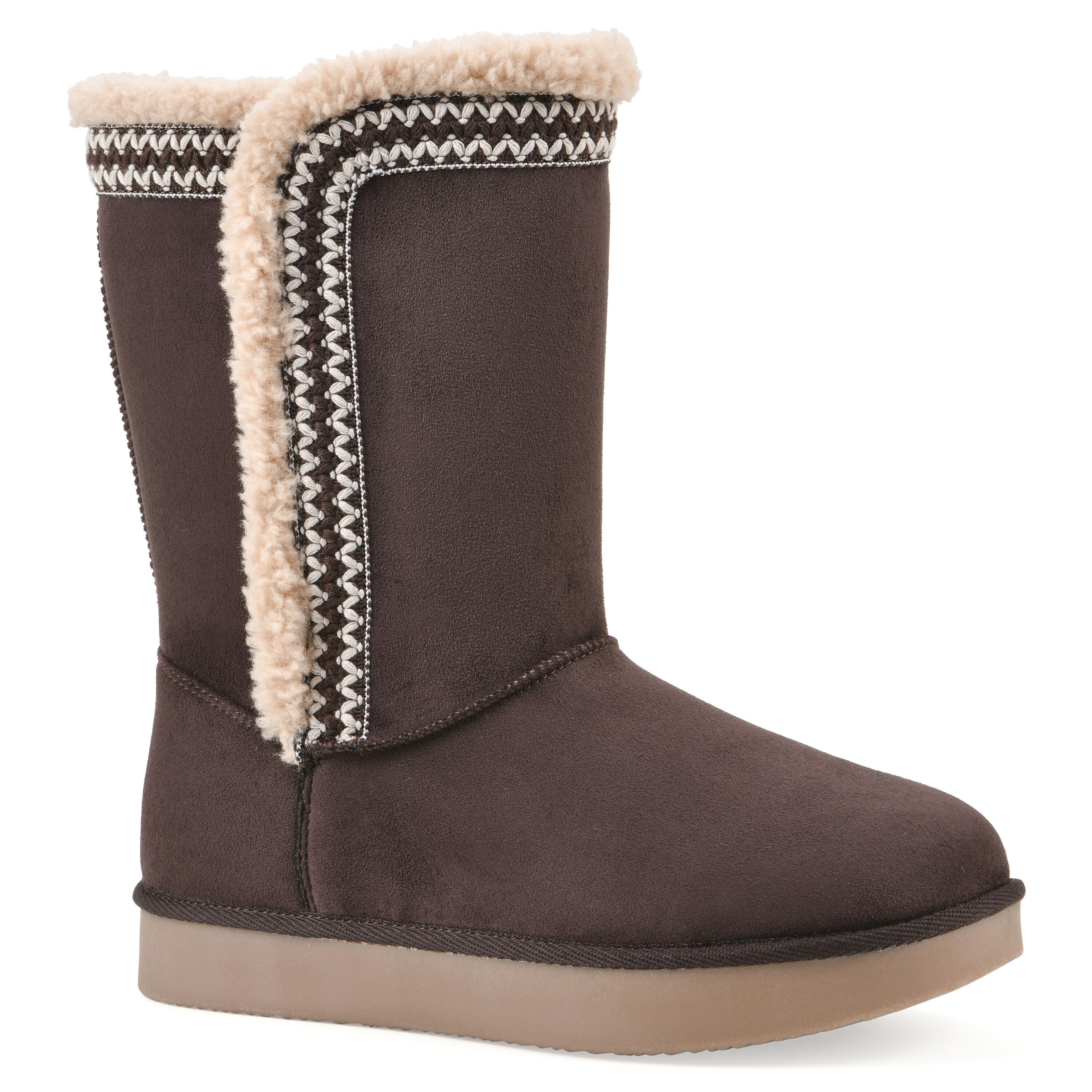 Blanca Faux Fur-Lined Boot, DARK BROWN FABRIC, hi-res image number 0