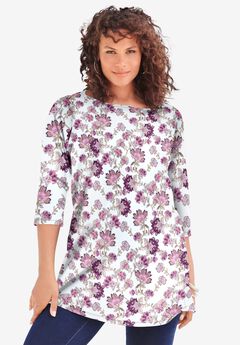 Boatneck Ultimate Tunic with Side Slits