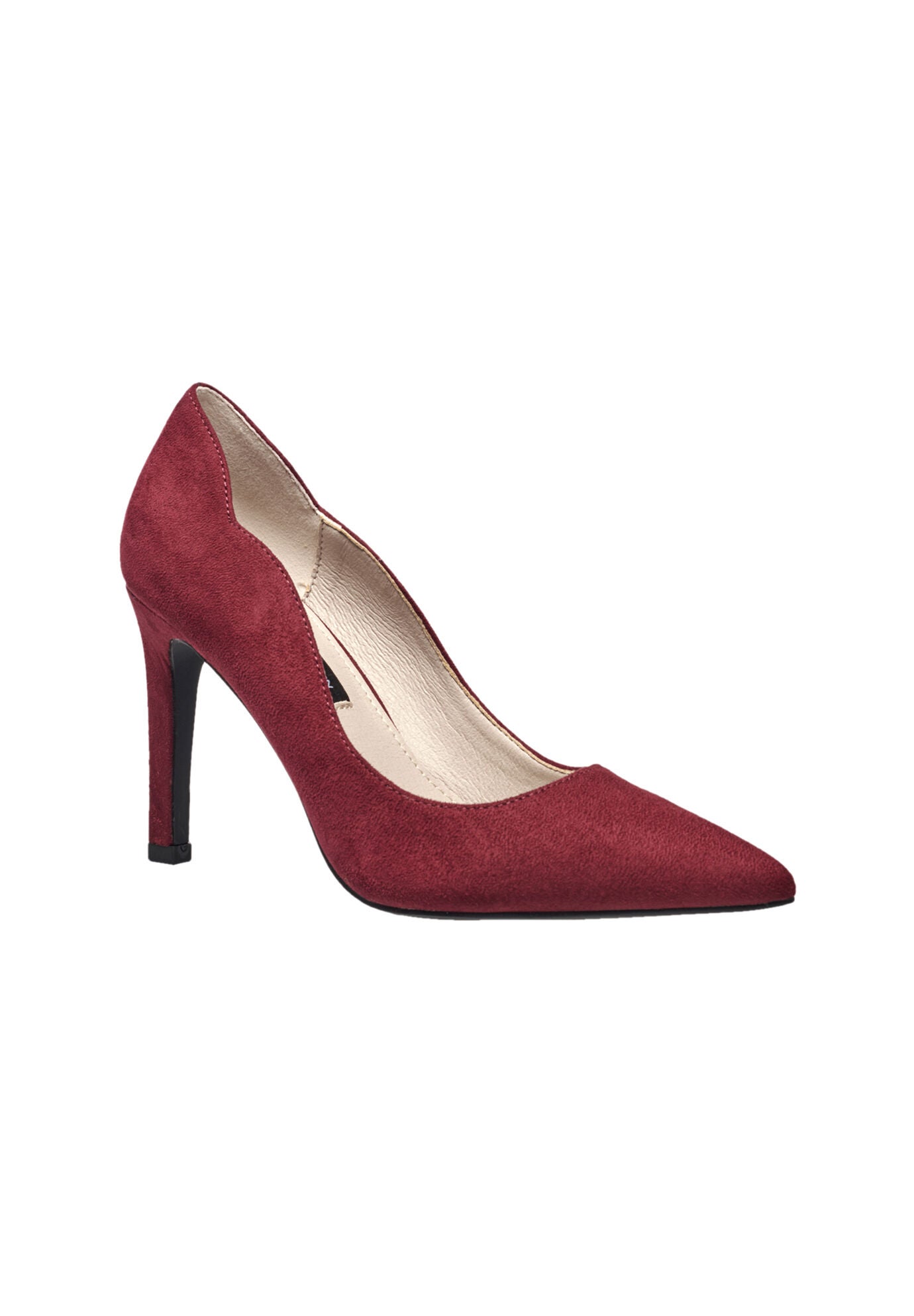 Scallop Pump, BURGUNDY SUEDE, hi-res image number 0