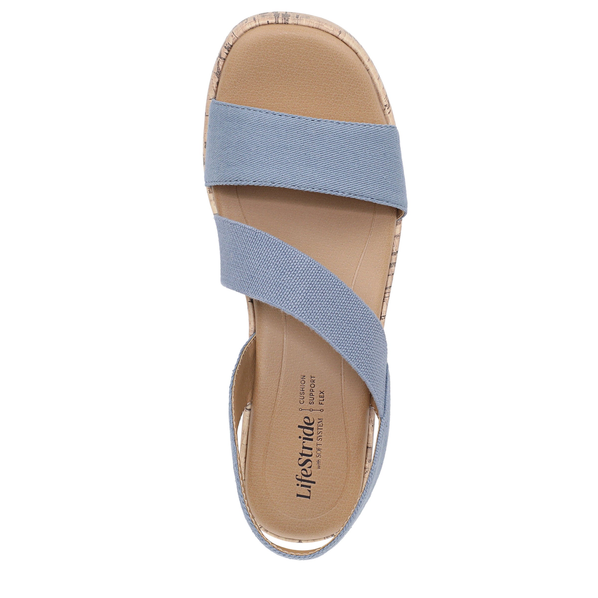 Odette Strappy Wedge Sandal, STONEWASH BLUE, alternate image number 6