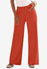 Wide-Leg Soft Knit Pant, COPPER RED, hi-res image number null