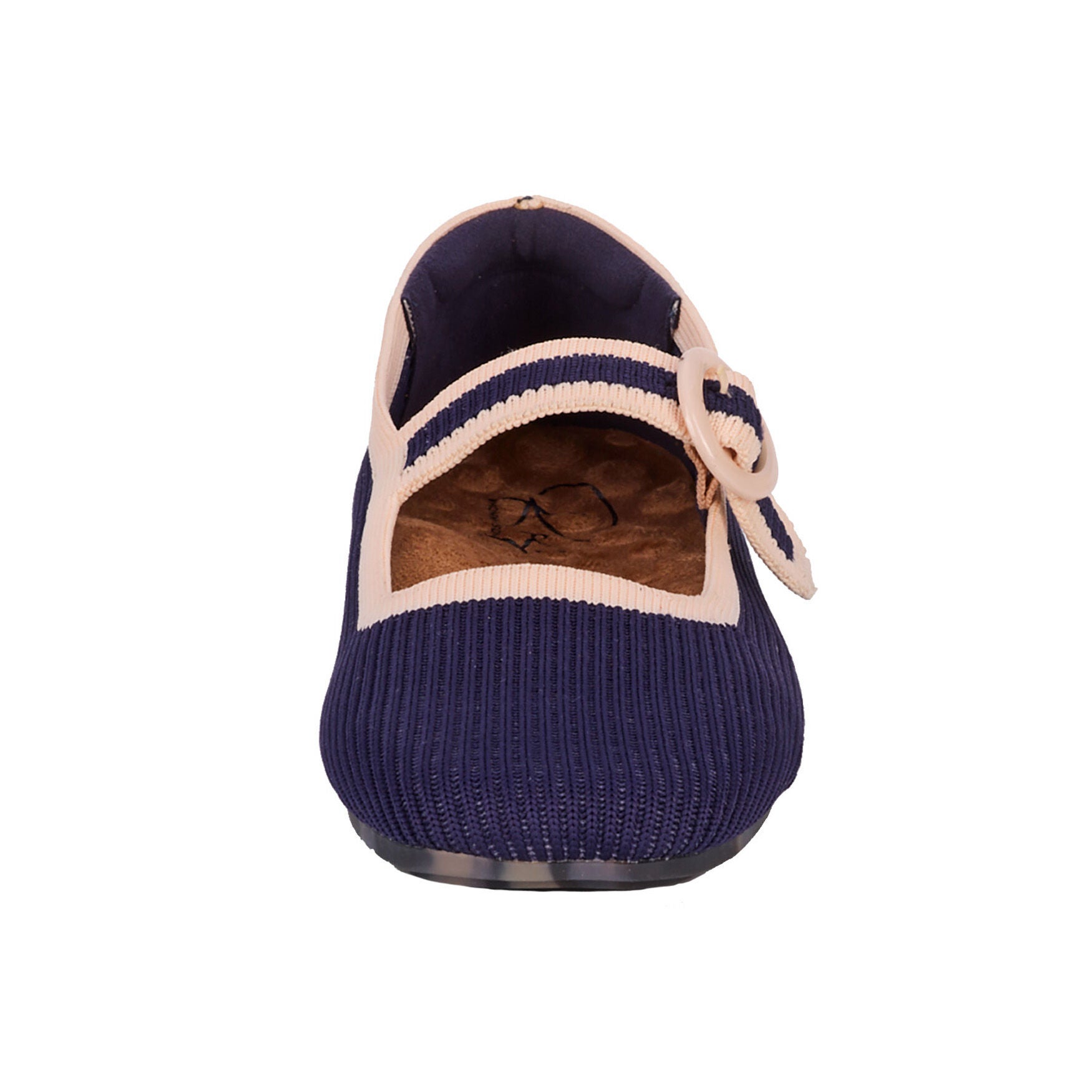 Naomi Mary Jane Stretch Flat, NAVY CREAM KNIT, alternate image number 4