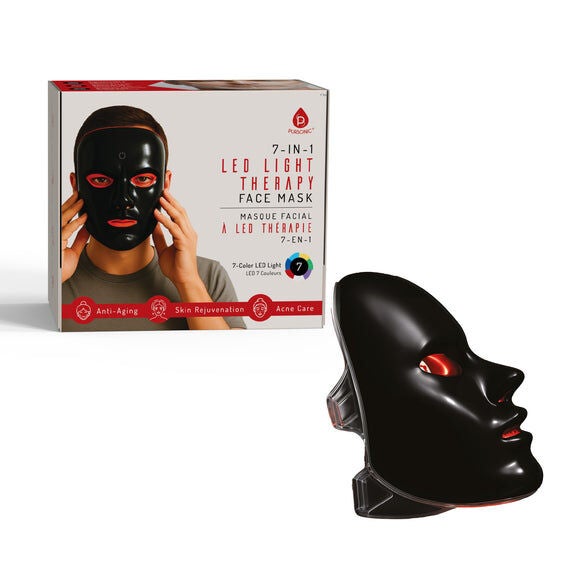 7 in 1 LED Face Mask, BLACK, hi-res image number 0