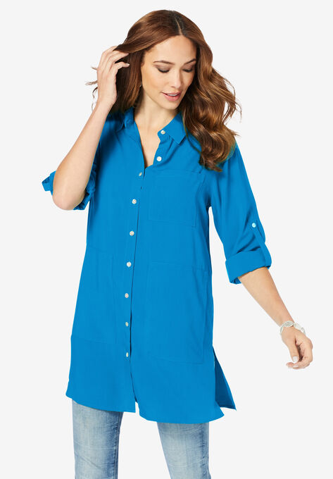 Kelli Big Shirt, IRIS BLUE, hi-res image number null
