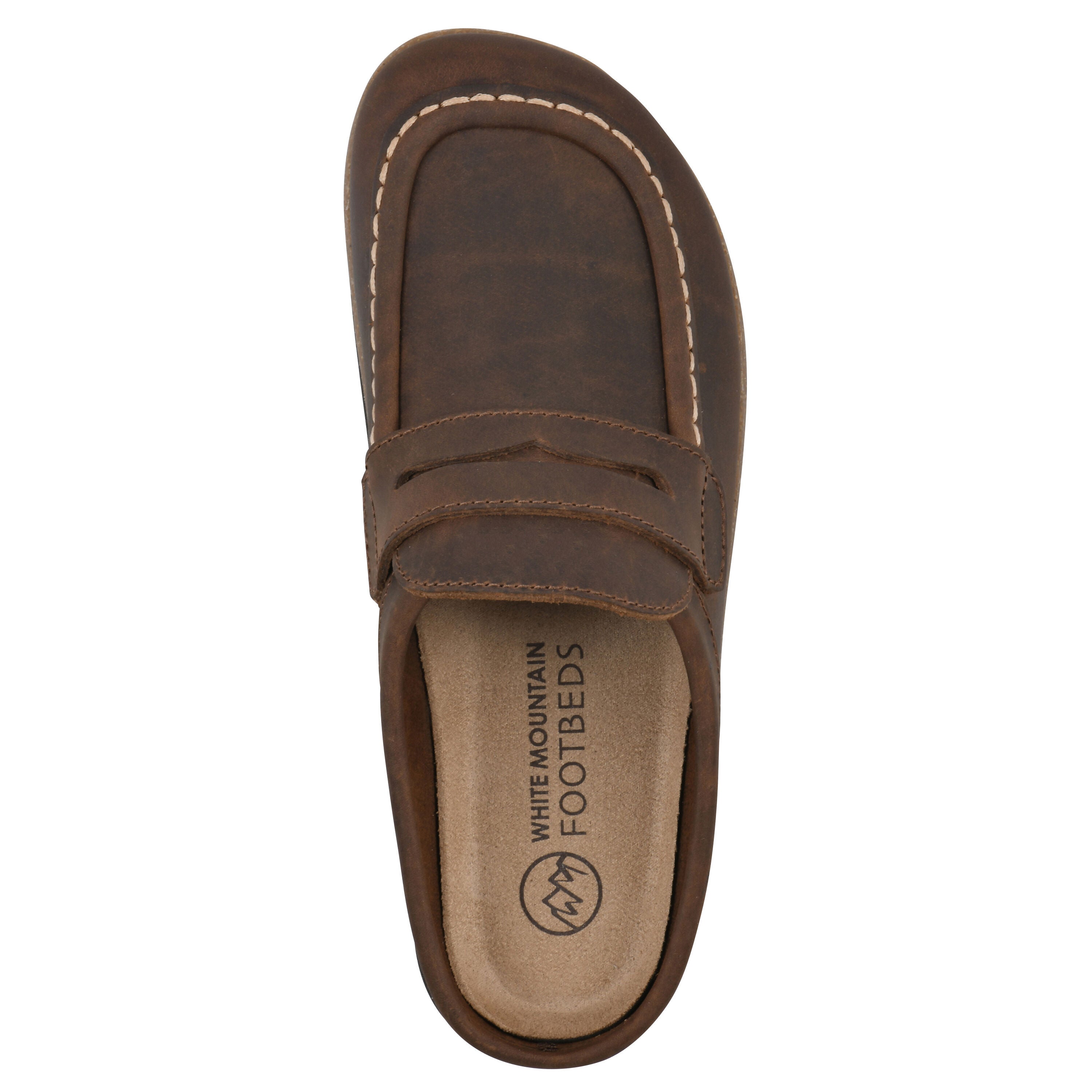 Brinlee Footbeds Clog, BROWN LEATHER, alternate image number 8