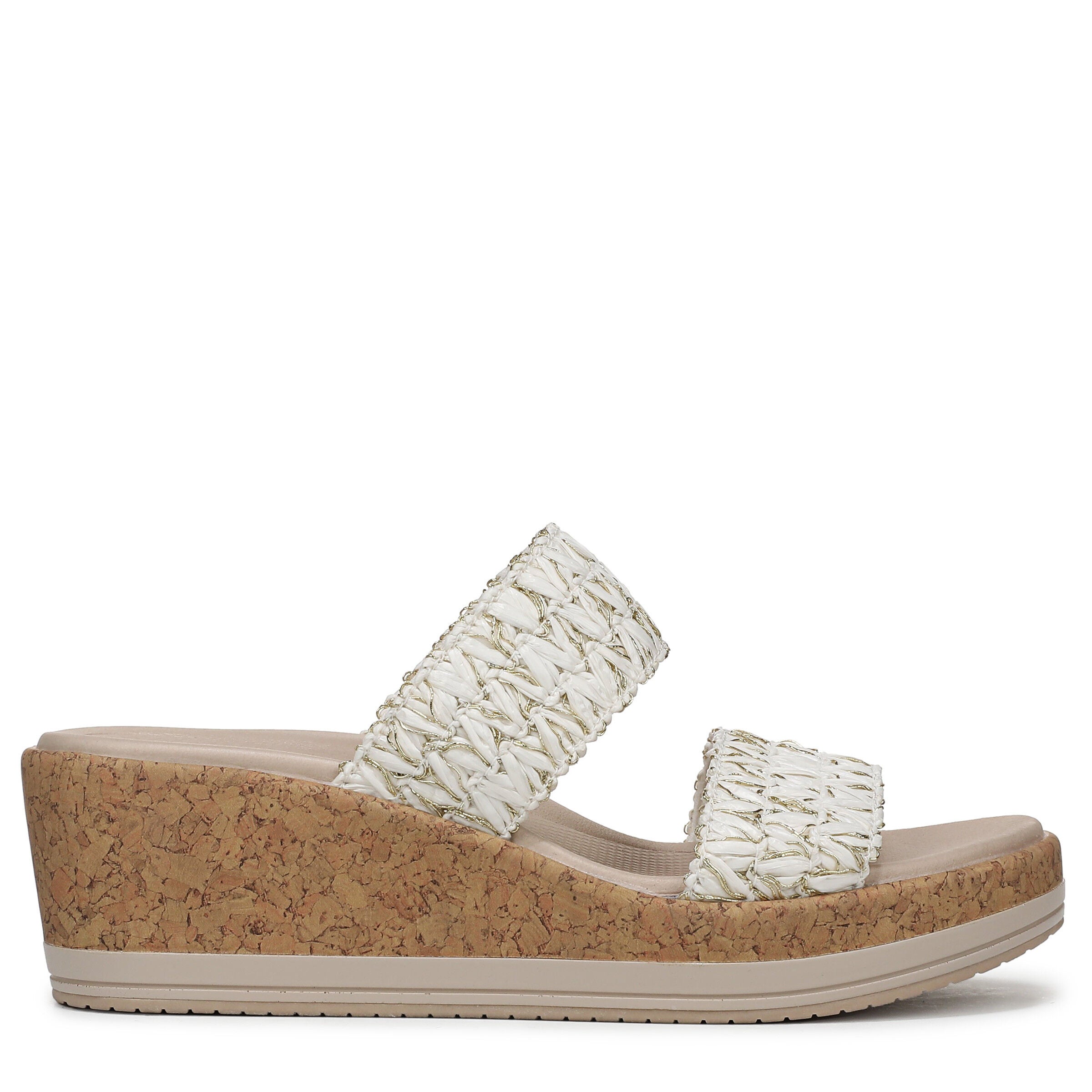 Resort Wedge Sandal, WHITE GOLD, alternate image number 3