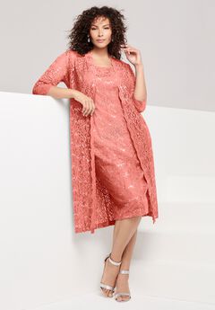 Sequin Lace Jacket Dress