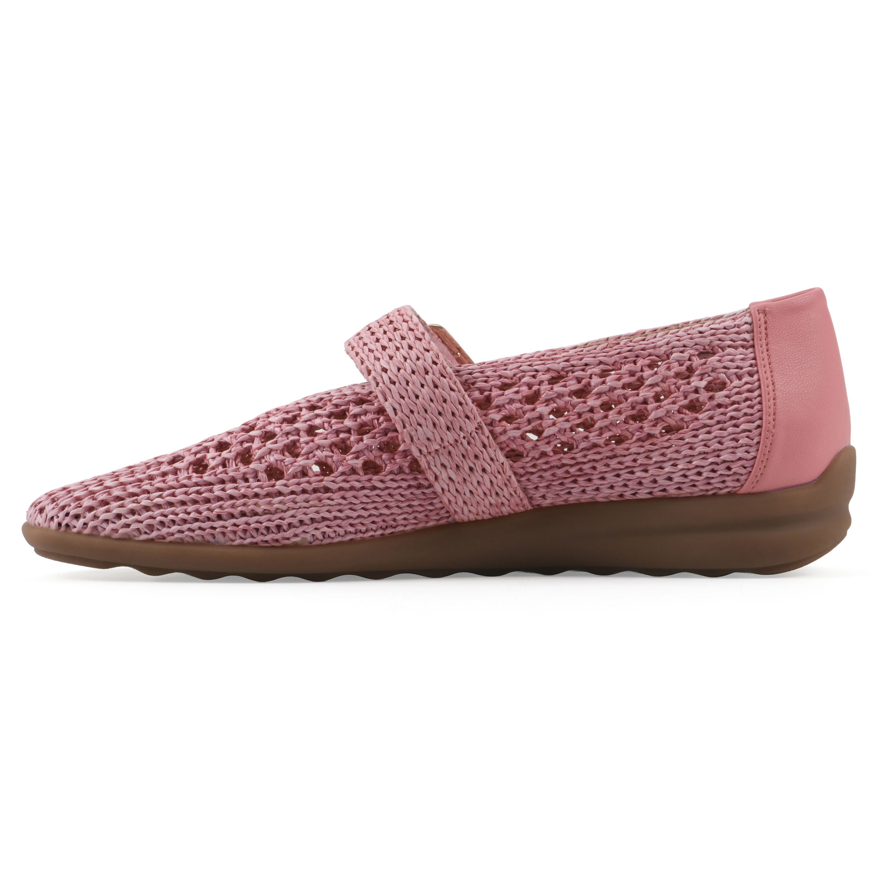 Cordette Mary Jane Flat, PEACH FABRIC, alternate image number 3