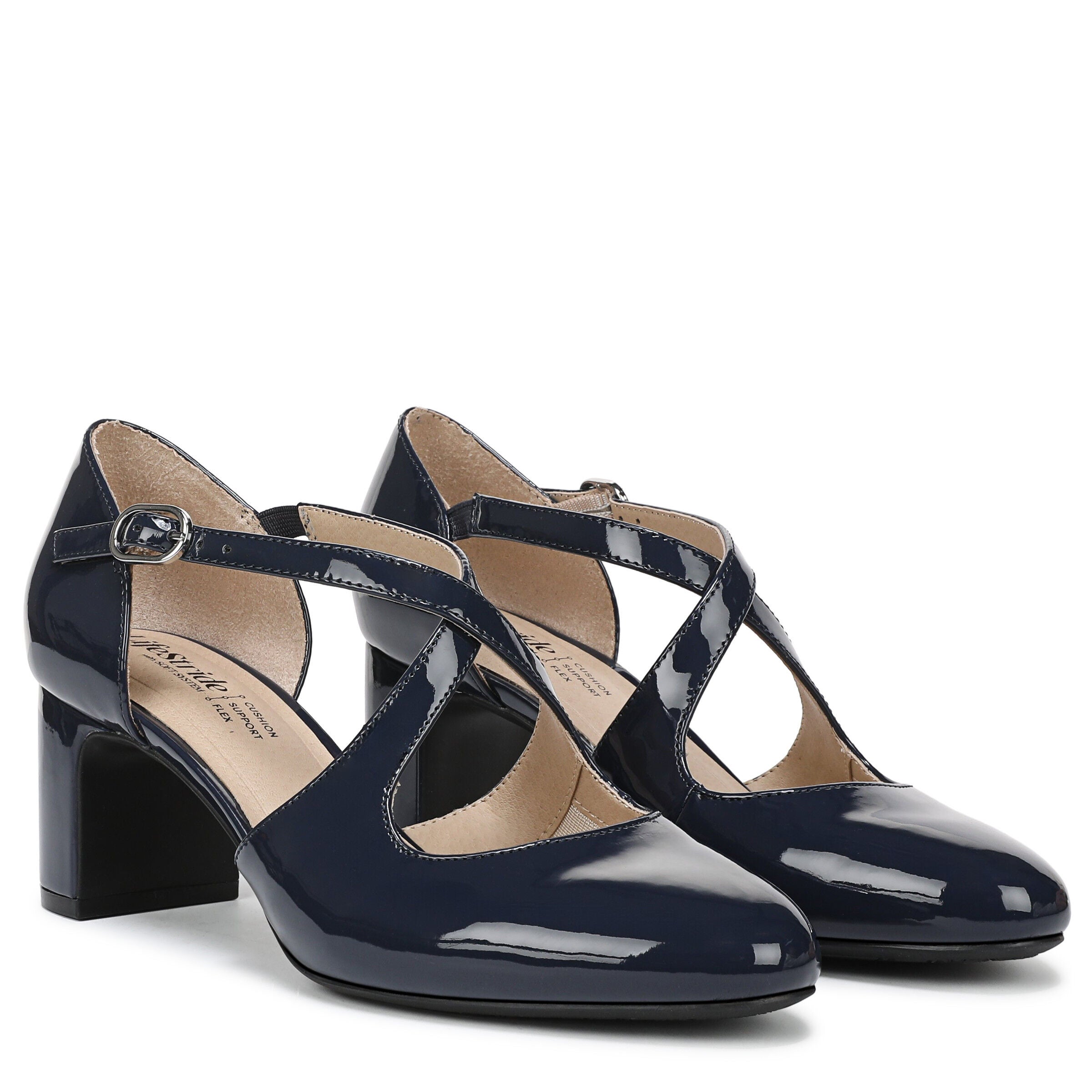 Tracy Strappy Pump, LUX NAVY, alternate image number 2