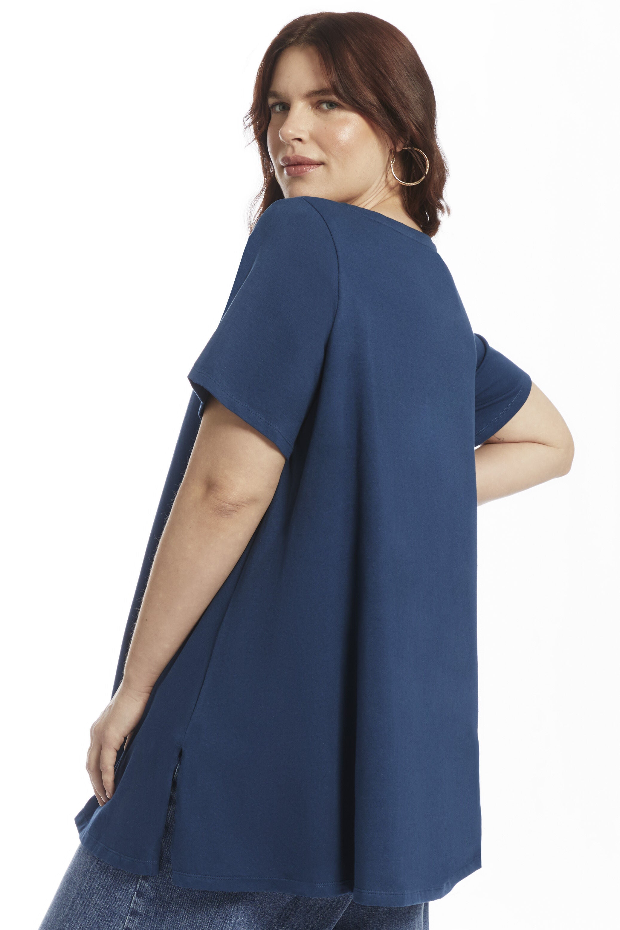 Short-Sleeve Swing One + Only Tunic, TITAN BLUE, on-hover image number 1
