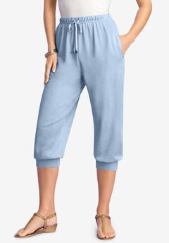 Plus Size Capri Leggings With Pockets