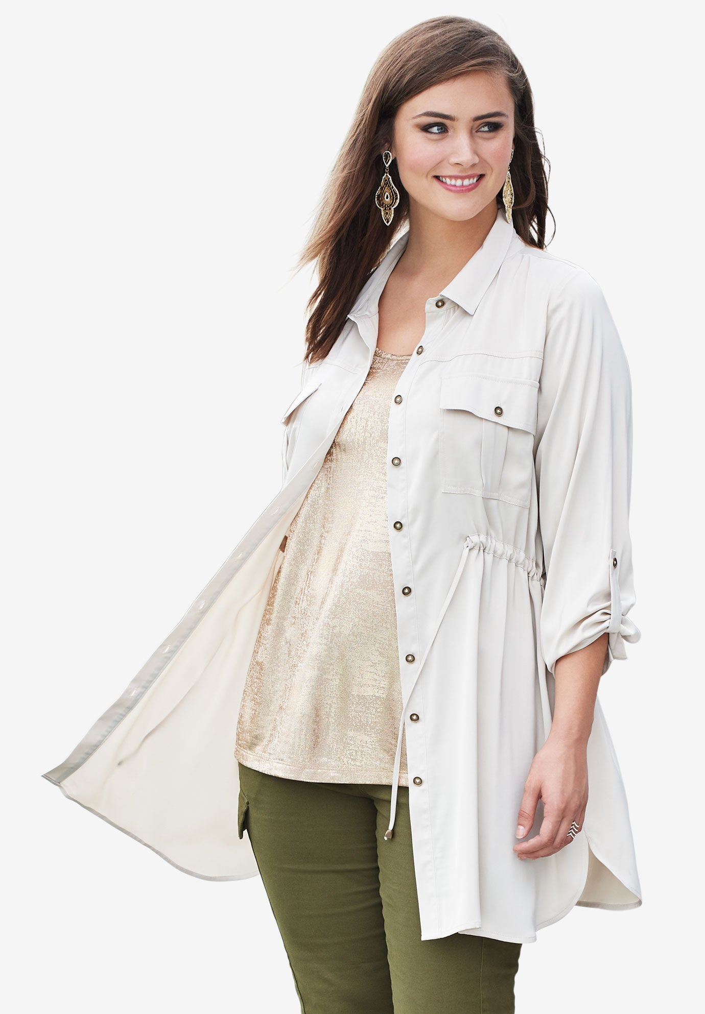 plus size safari jacket