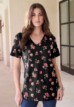 Plus Size Cotton Ultimate V-Neck Tee