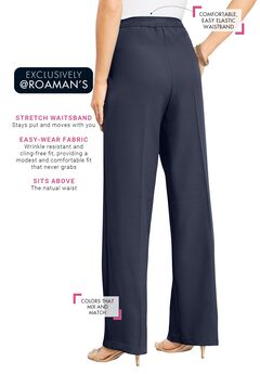 Plus Size Navy Work Trousers