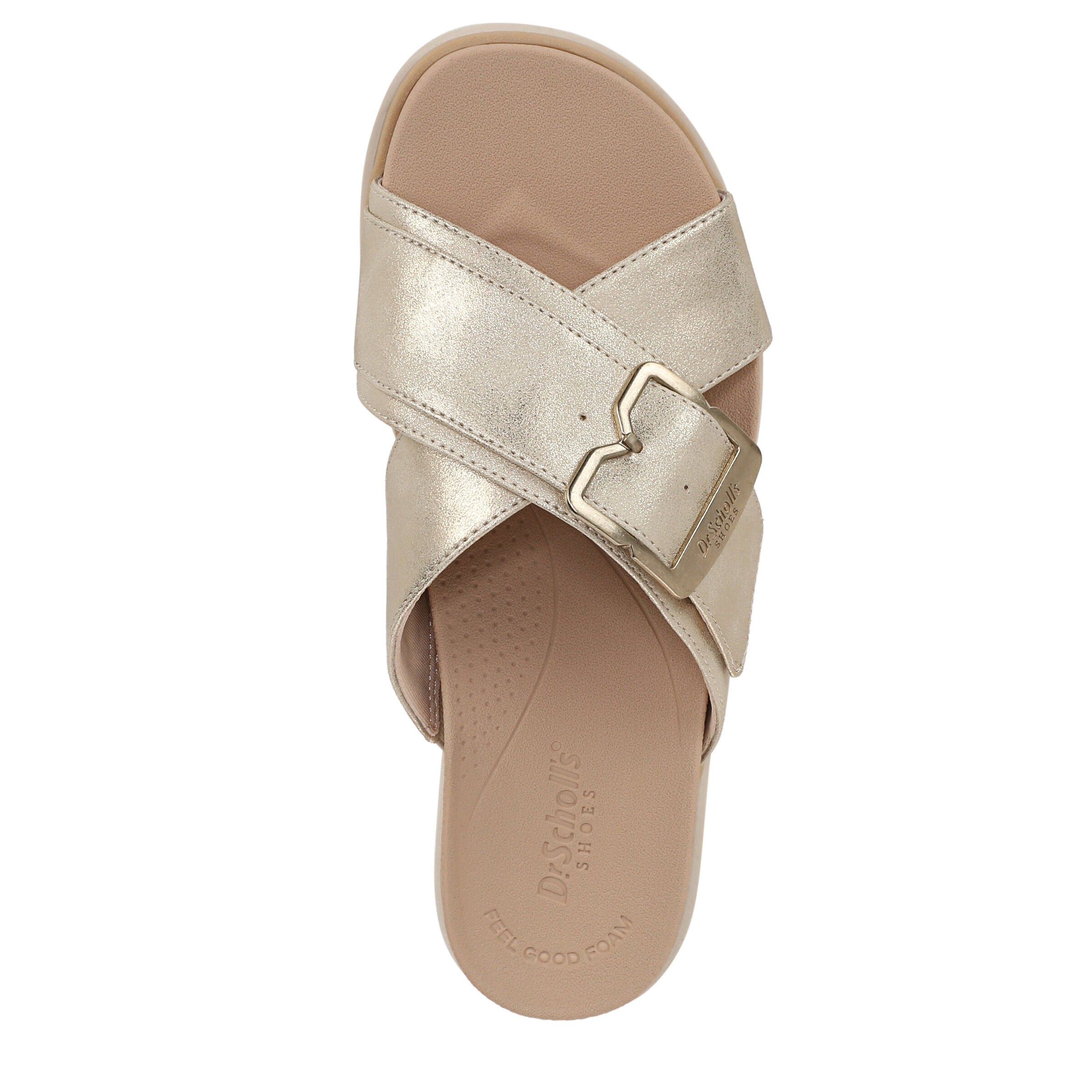 Piper Slide Sandal, LIGHT GOLD, alternate image number 6