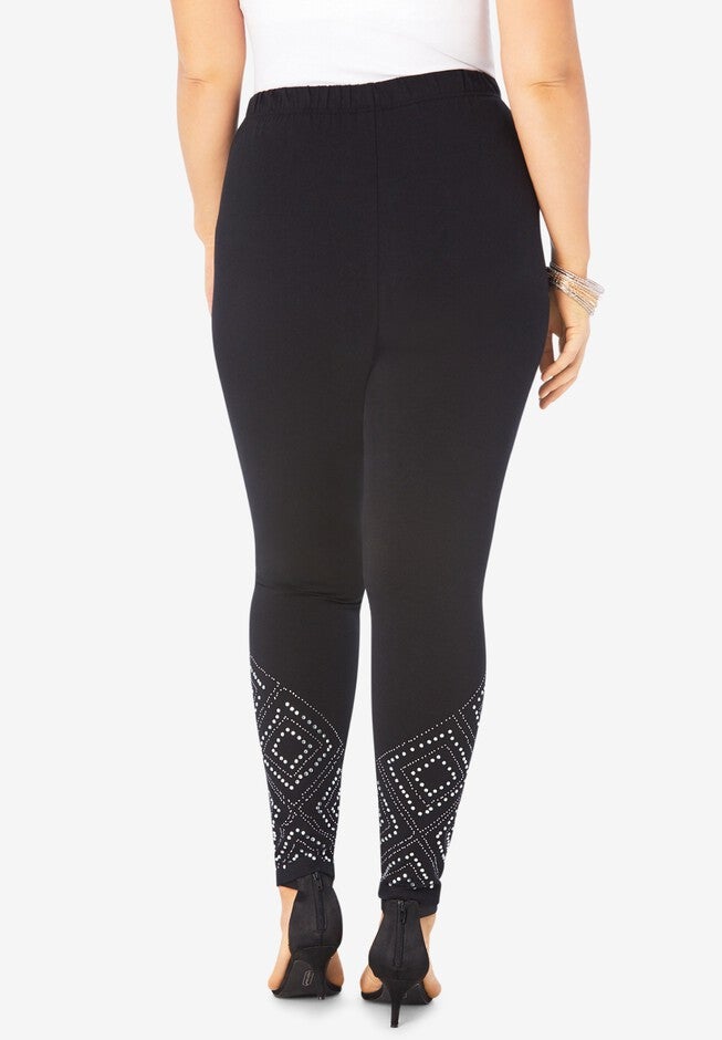 Geometric-Studded Legging, , on-hover image number 1