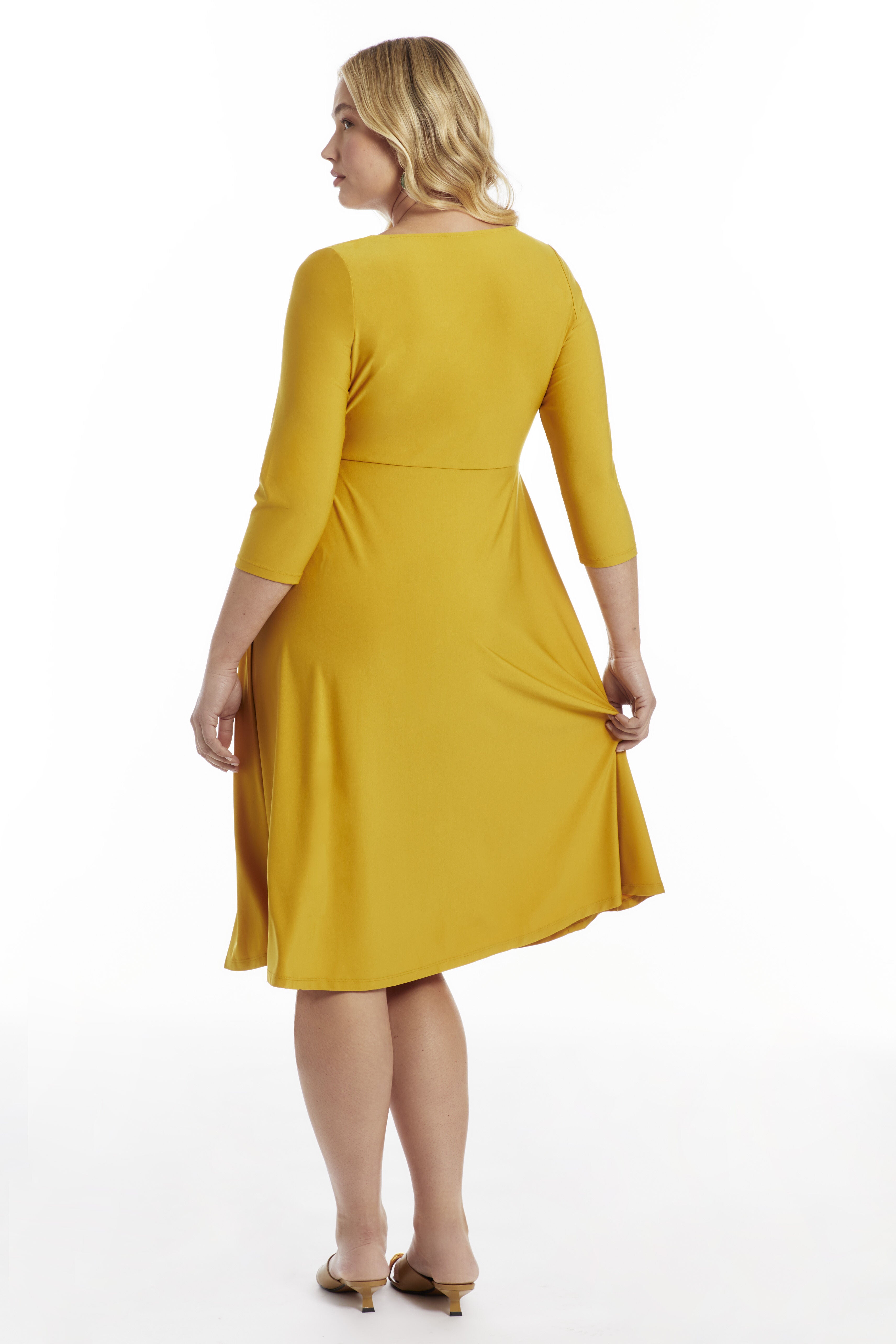 Sweetheart Swing Dress, GOLD FLAKE, alternate image number 2