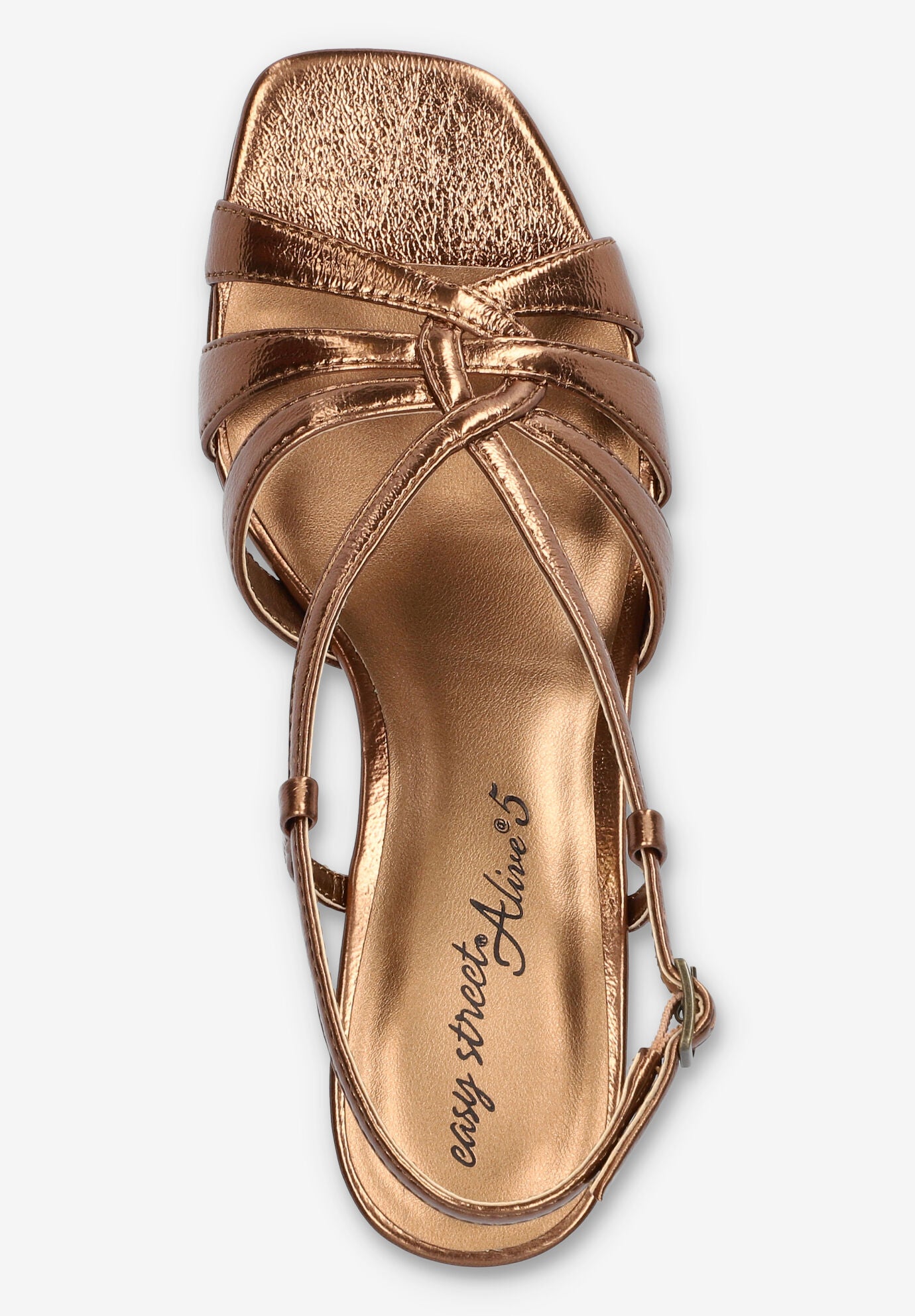 Valorie Sqaure Toe Platform Sandal, BRONZE CRINKLED, alternate image number 6