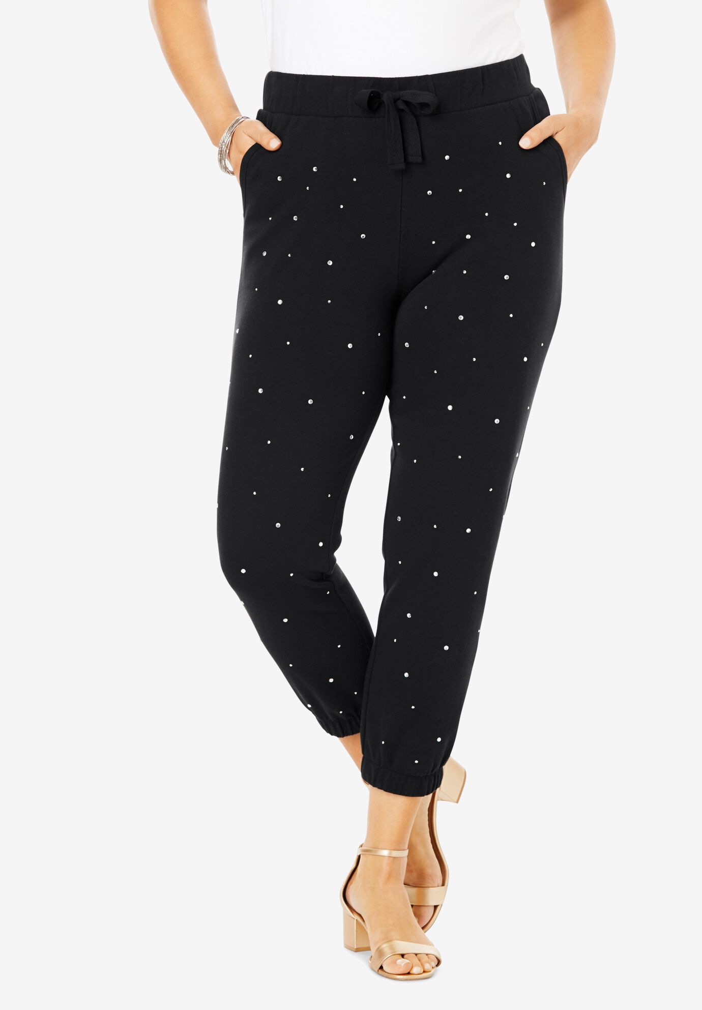 Active Shops Clothing Shoes Jewelry Roamans Womens Plus Size French Terry Jogger Plus Size Ahorasanpedro Cl