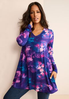 Ultra Drape V Neck Swing Tunic