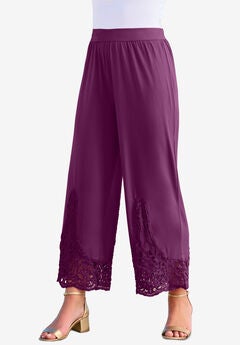 Wide Leg Ultrasmooth® Fabric Lace Pant