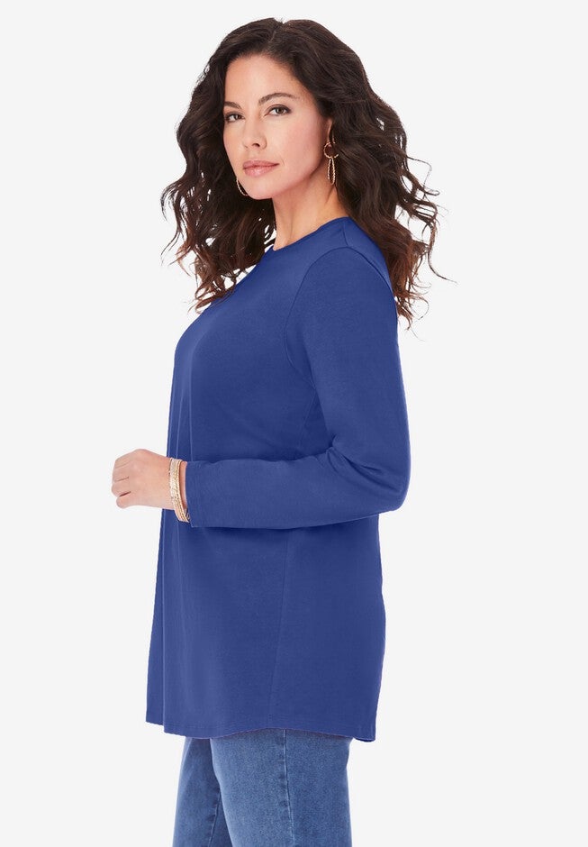 Long Sleeve Crewneck Ultimate Tee, ULTRA BLUE, alternate image number null