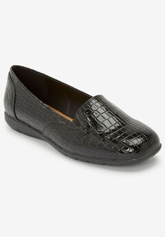 Black Leather Flats For Women