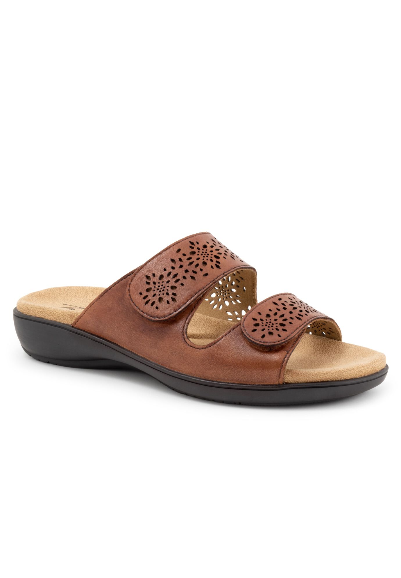Ruthie Stitch Slip On Sandal, LUGGAGE, hi-res image number 0
