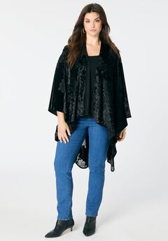 Floral Burnout Shawl
