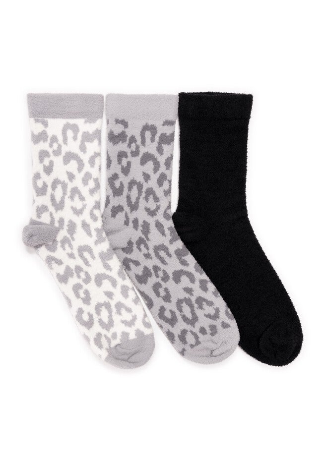 Women'S 3 Pack Cozy Compression Crew Socks, MED GREY, hi-res image number 0