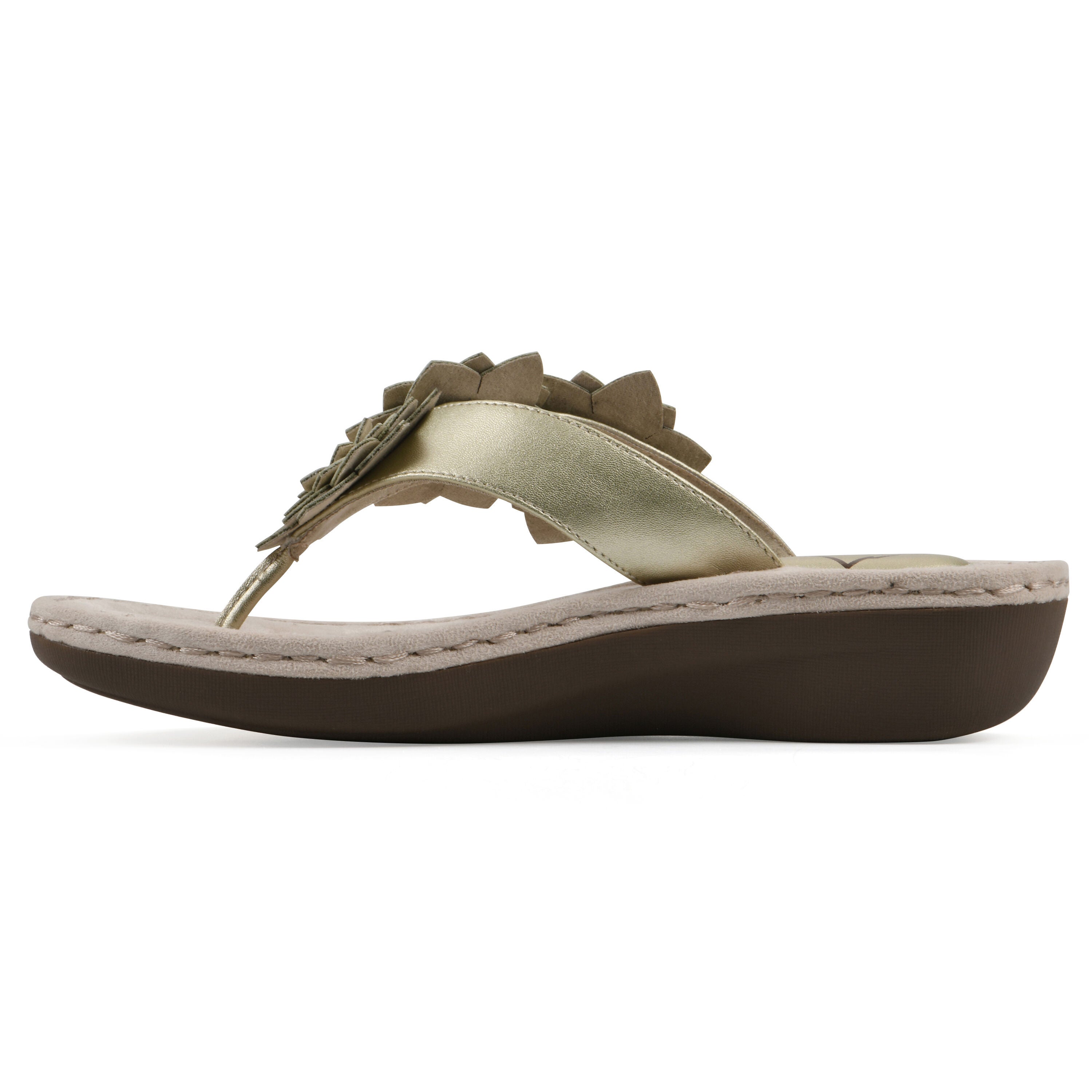Content Thong Sandal, LIGHT GOLD SMOOTH, alternate image number 3