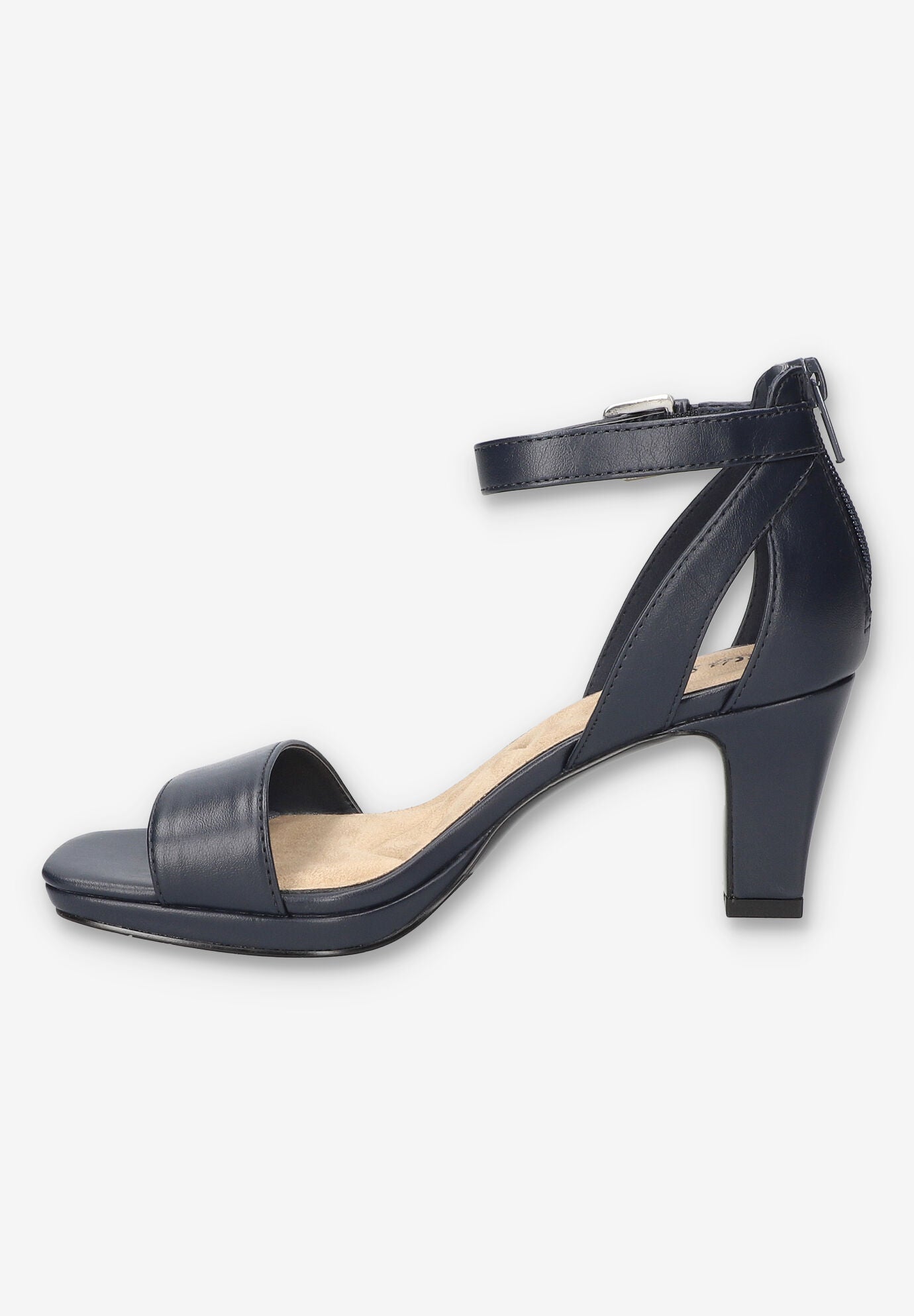 Ro Square Toe Heeled Sandal, NAVY, alternate image number 4