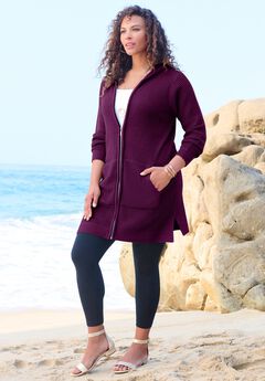 Plus Size Zip Up Sweaters