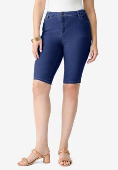 Plus Size Stretchy Denim Shorts