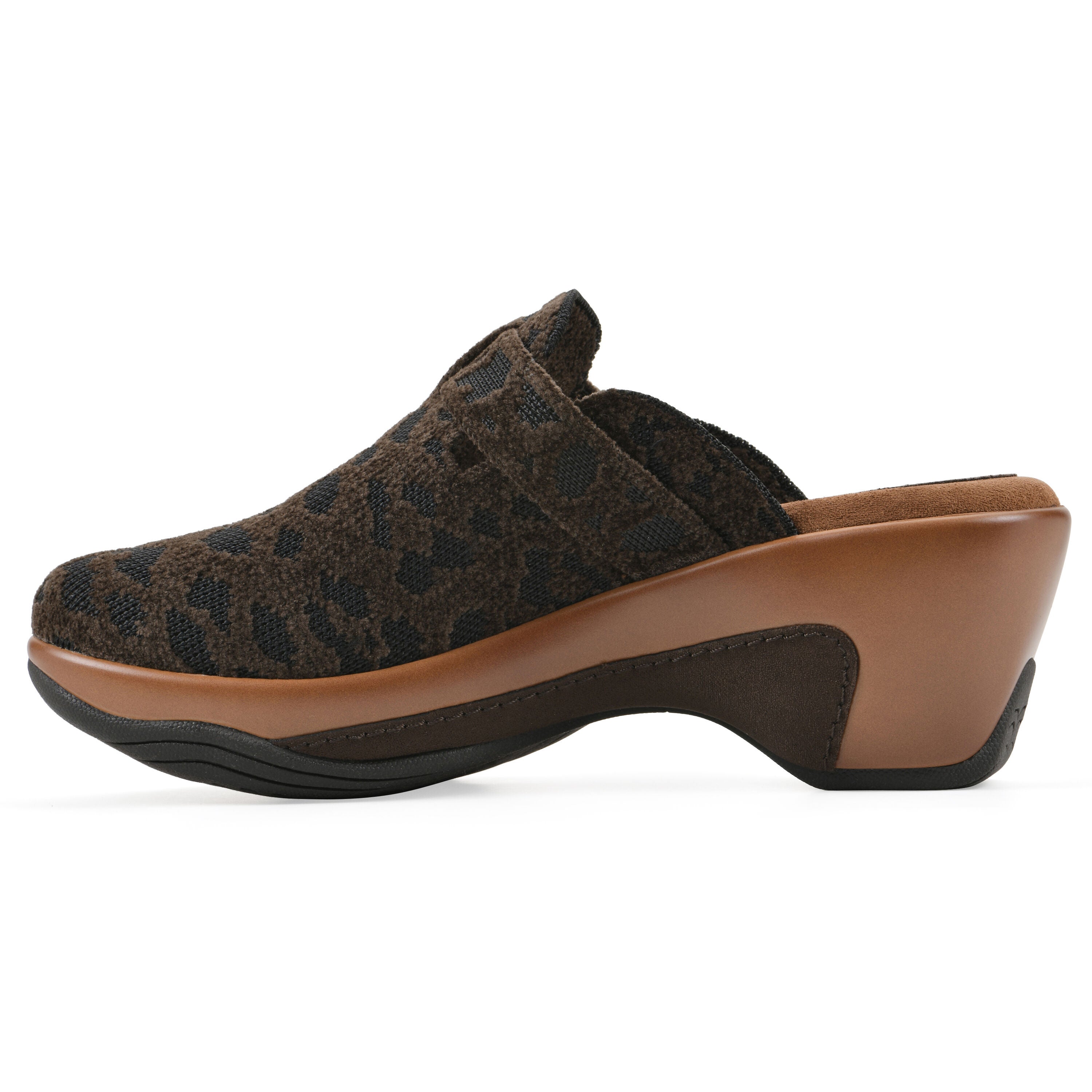Vias Slip-on Clog, BROWN MULTI FABRIC, alternate image number 3