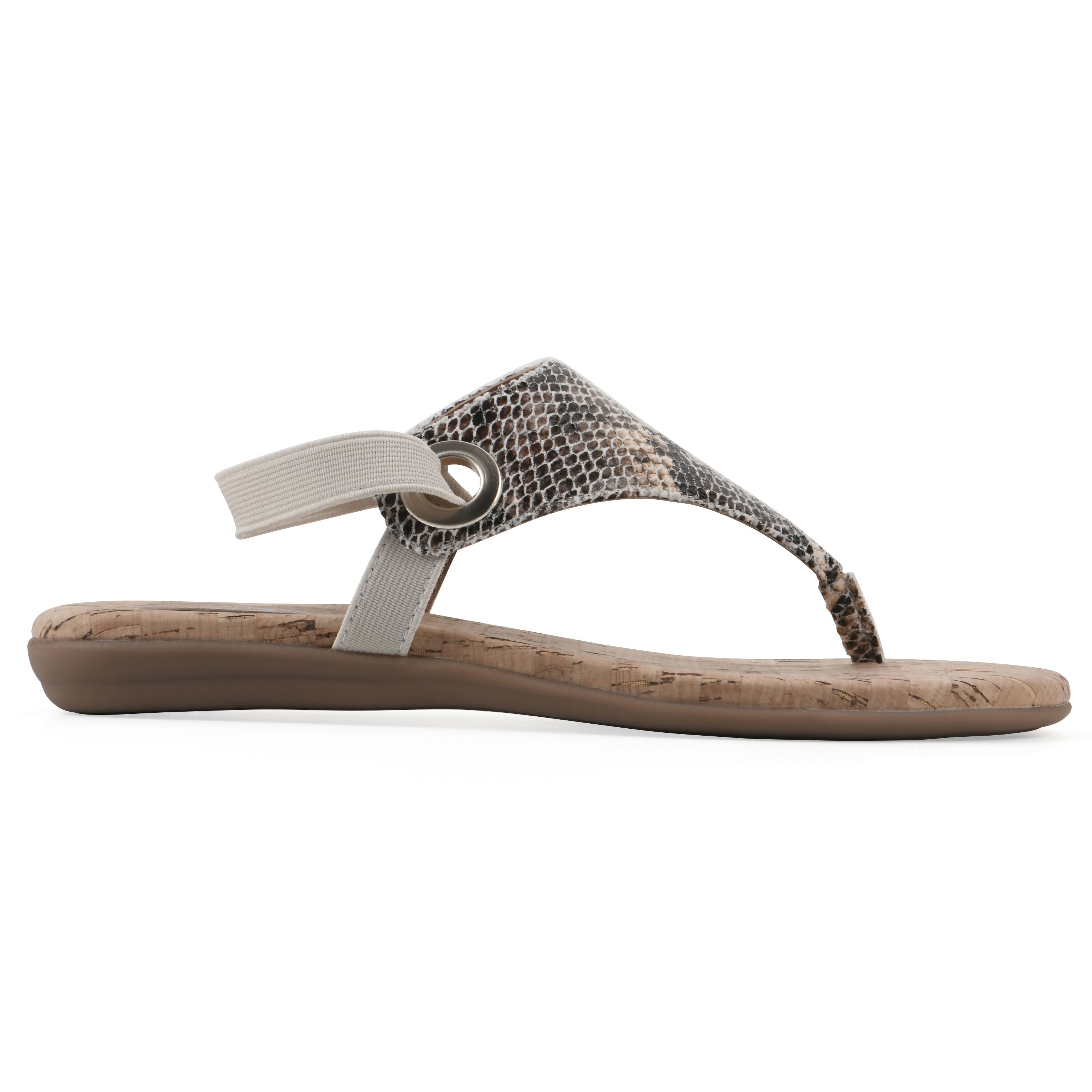 Lifeway Sling back sandal, TAN SNAKE PRINT, alternate image number 2