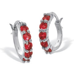Birthstone Sterling Silver Huggie Hoop Earrings