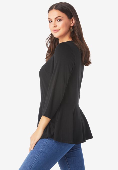 Peplum Runway Tee By Denim 24 7 Roaman S
