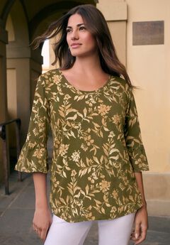 Plus Size Cotton Ultimate Bell Sleeve Tee