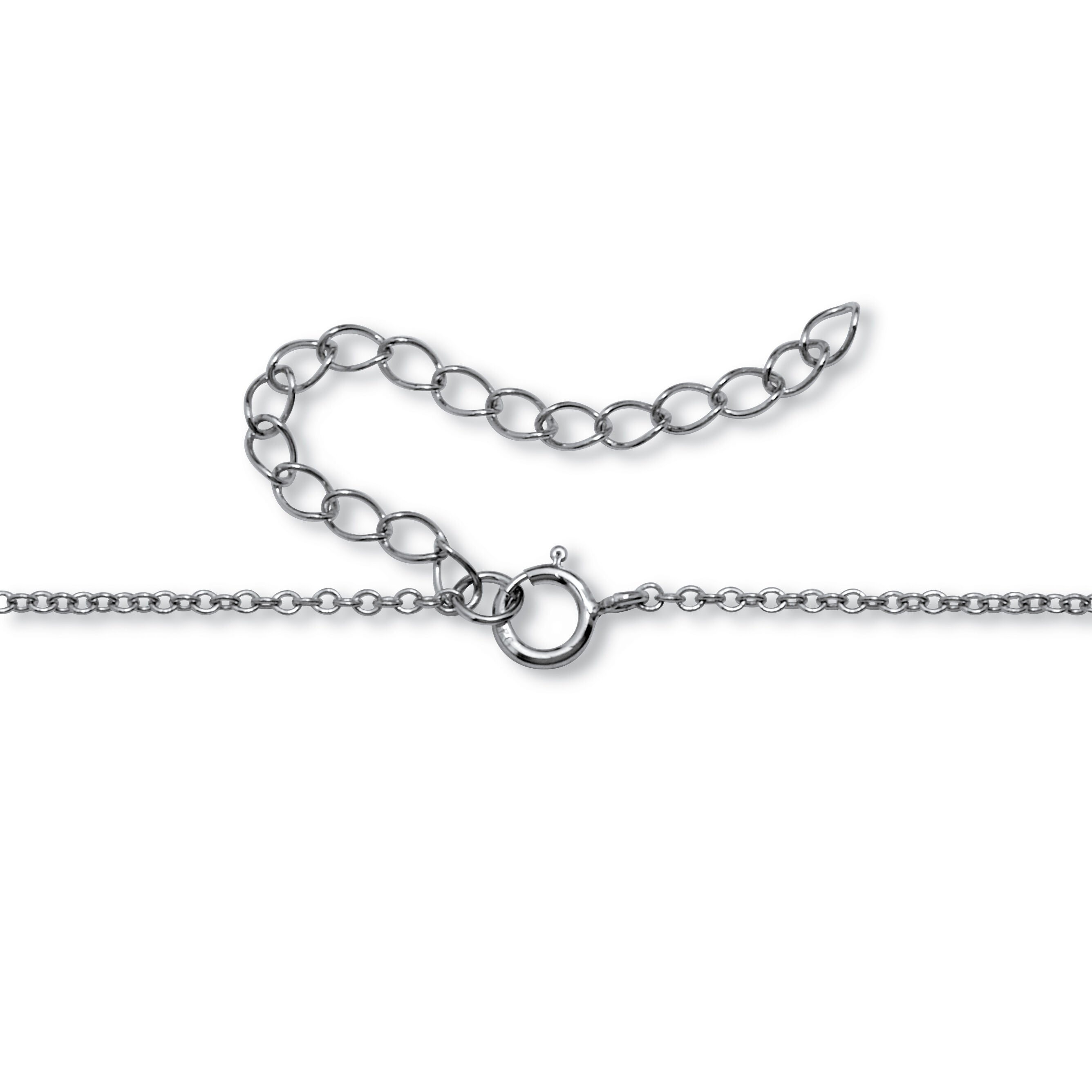 .13 TCW Cubic Zirconia Heart in Silvertone Pendant, 20-inch with 2-inch Extender, WHITE, on-hover image number 1