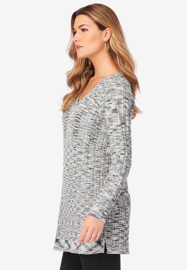 Pullover Marled Sweater, , alternate image number null