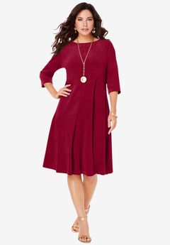 Velour Swing Drape Dress